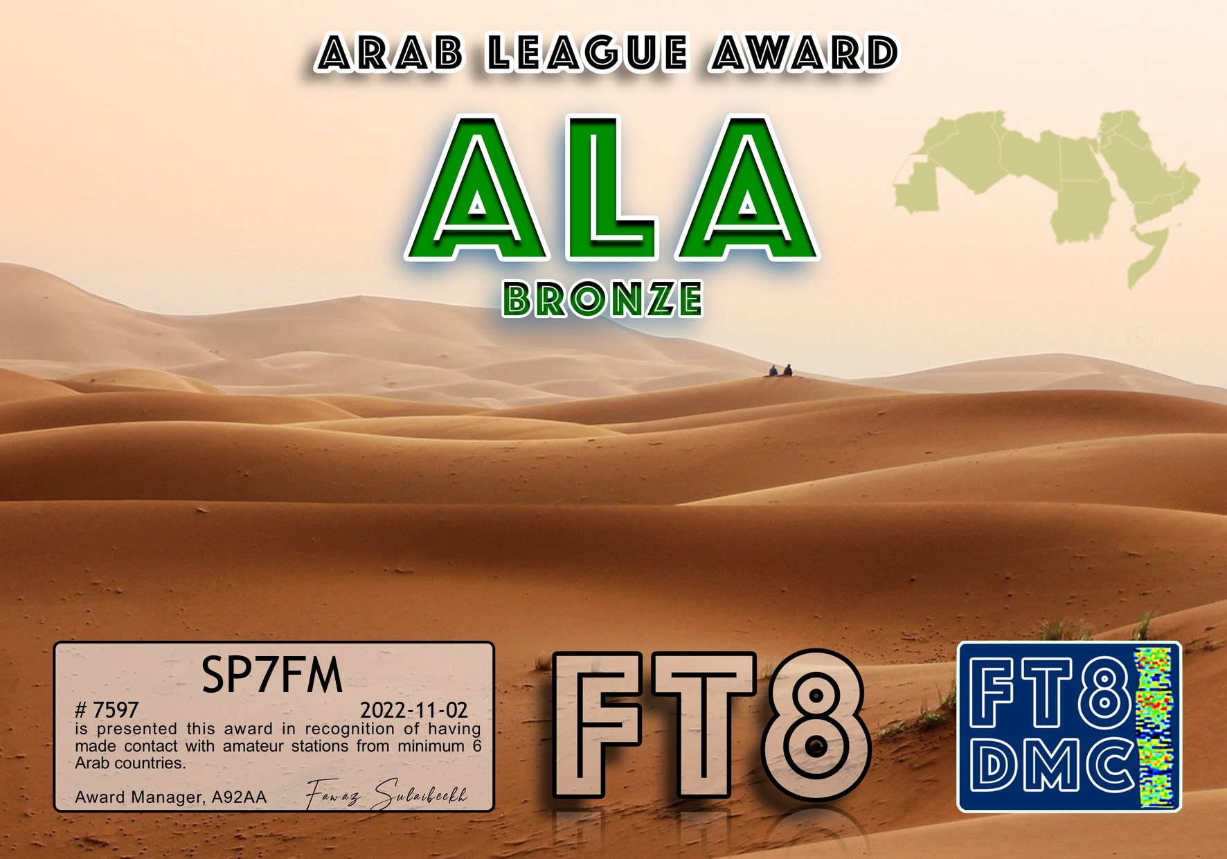 SP7FM FT8 Awards, image 1 of 65