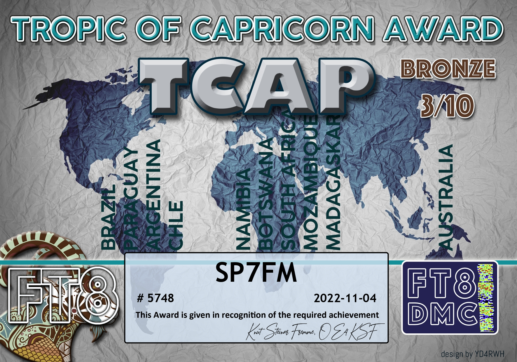 SP7FM FT8 Awards, image 19 of 65