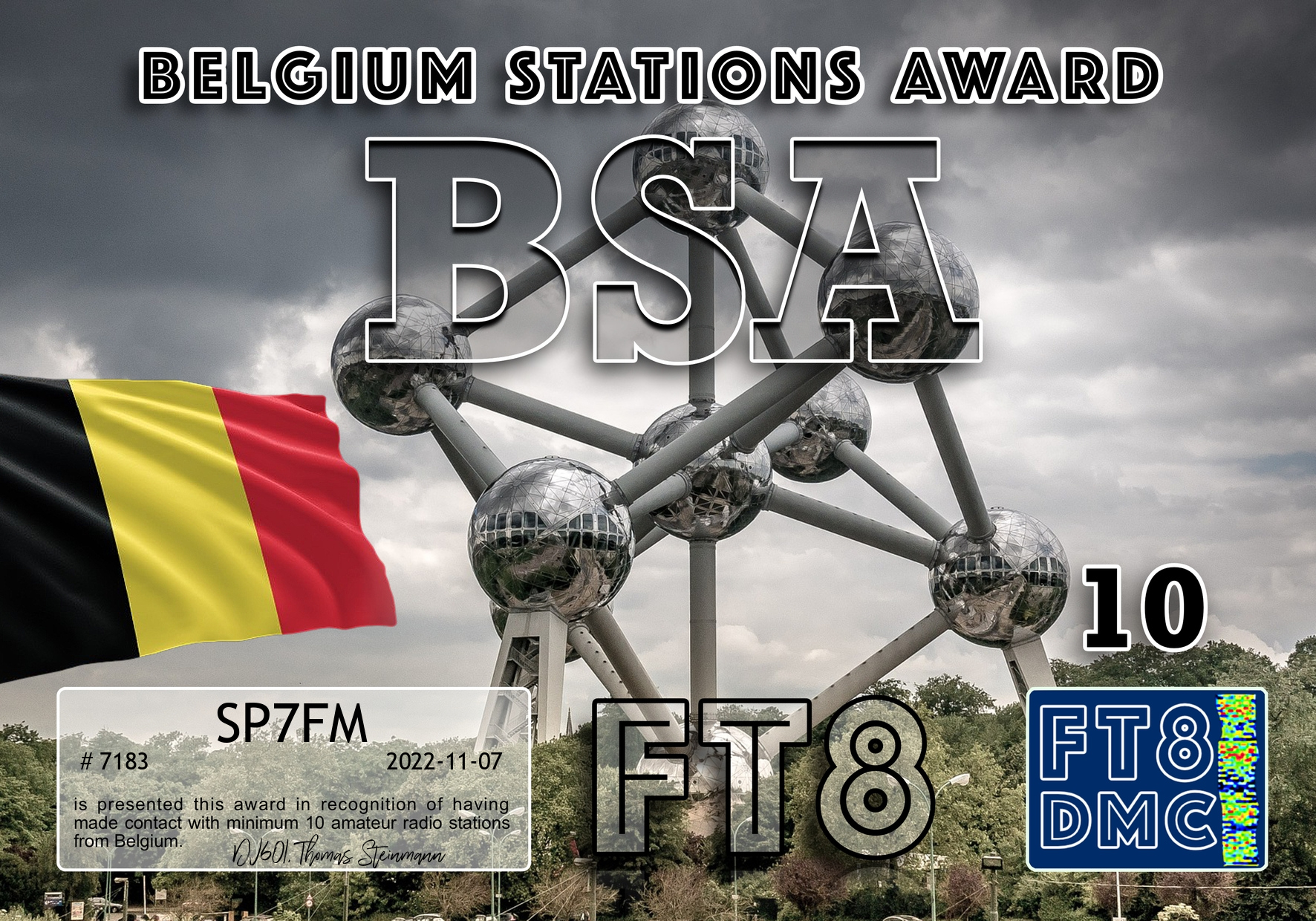 SP7FM FT8 Awards, image 4 of 65