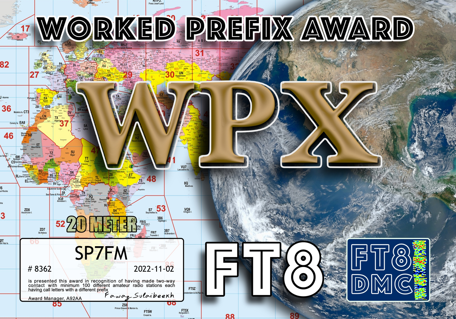 SP7FM FT8 Awards, image 57 of 65